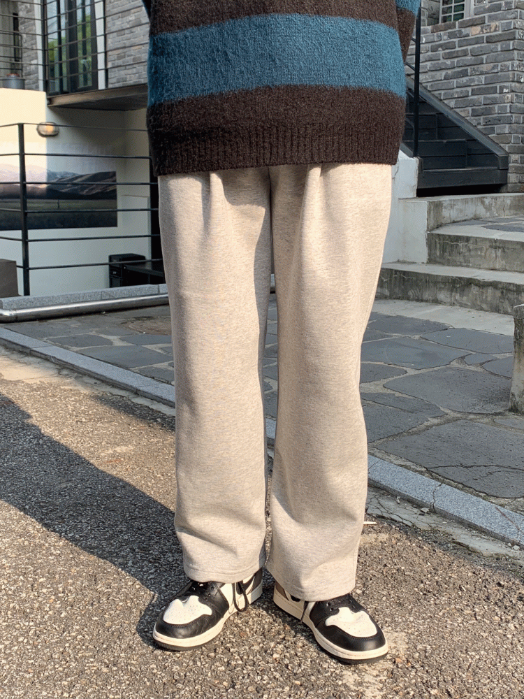 엘루 기모 원턱 와이드팬츠(3color)
